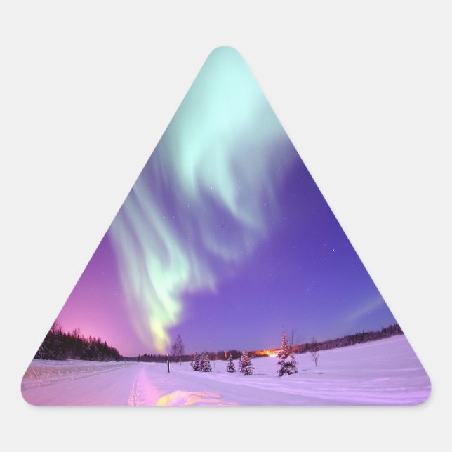Northern Lights Shine in Alaskan Sky Sticker (Vorderseite)