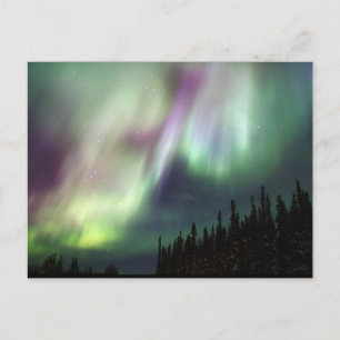 Northern Lights Sky Peace Liebe Winterfoto Postkarte