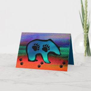 Northern Lights Spirit Bear Dankeskarte