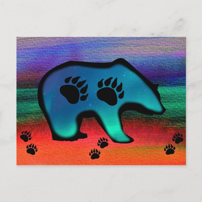 Northern Lights Spirit Bear Postkarte (Vorderseite)