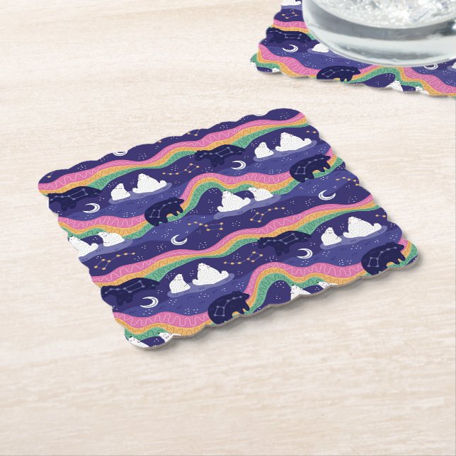 Northern Lights Untersetzer (angewinkelt)