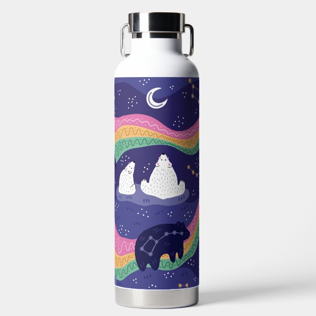 Northern Lights Water Flasche (Vorderseite)