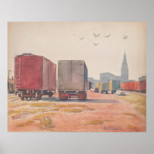 Northern Ohio Food Terminal - Kulhanek 1950 Print Poster