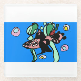 Northern Pike art Glasuntersetzer