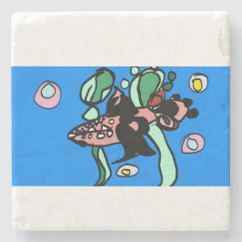 Northern Pike art Steinuntersetzer