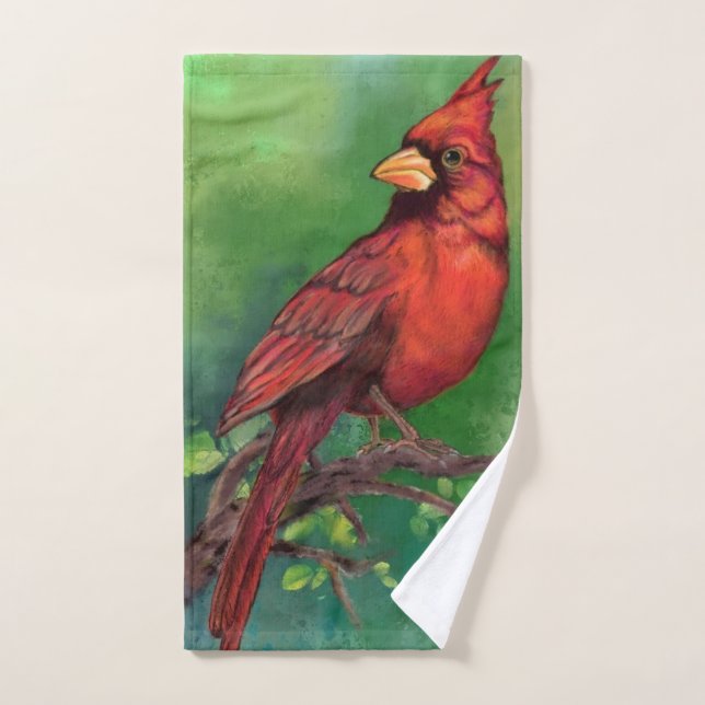 Northern Red Kardinal Bird Bath Towel Set (Handtuch)