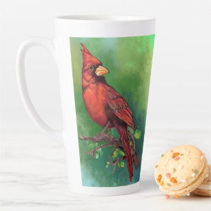 Northern Red Kardinal Bird Latte Tasse