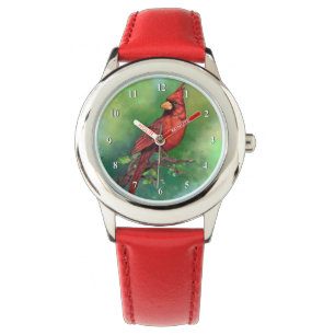 Northern Red Kardinal Bird Watch Gift Armbanduhr