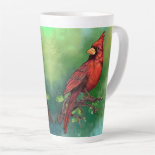 Northern Red Kardinal Latte Tasse