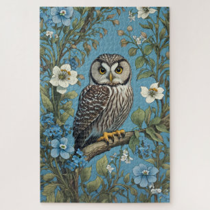 Northern Saw-Whet Owl William Morris Inspiriert Puzzle