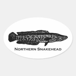Northern Snakehead Ovaler Aufkleber