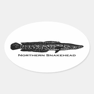 Northern Snakehead Ovaler Aufkleber