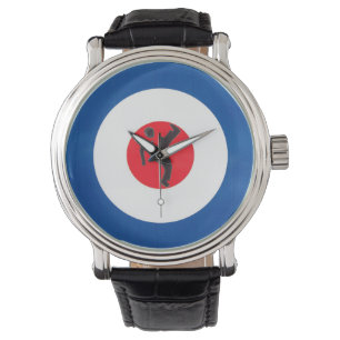 Northern Soul Dancer & Mod Target Wristwatch Armbanduhr