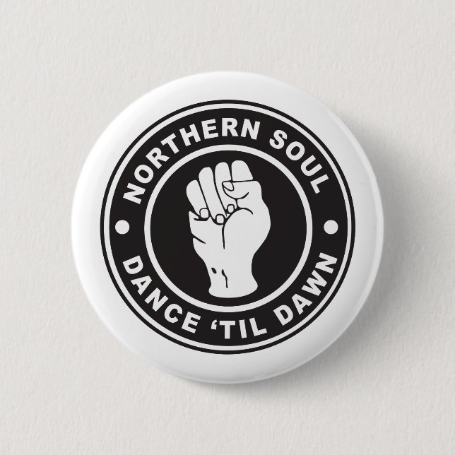 Northern Soul Tanz bis zum Morgengrauen Abzeichen Button (Vorderseite)