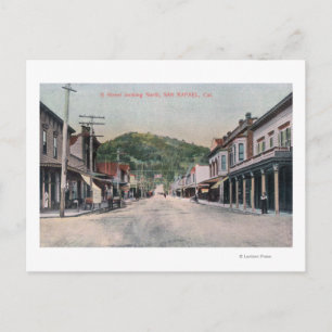 Northern View von B Street San Rafael, CA Postkarte