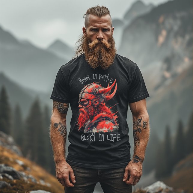 Northman Spirit Unbroken Viking Warrior Artwork T-Shirt (Von Creator hochgeladen)