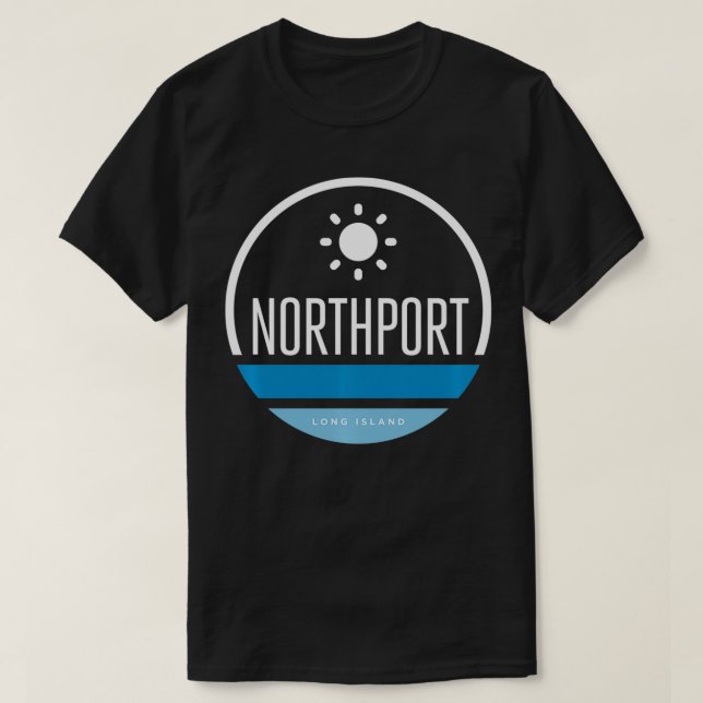 Northport Long Island NY Beach Graphic T-Shirt (Design vorne)