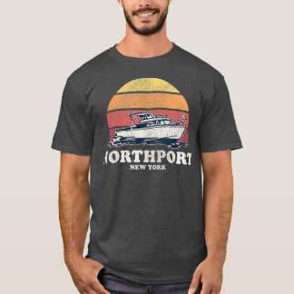 Northport NY Vintage Boating 70s Retro Boat T-Shirt