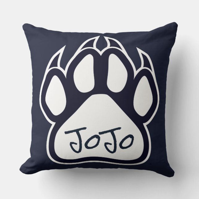 Northshore Highschool Panther-Kissen-Marine-Weiß Kissen (Vorderseite)