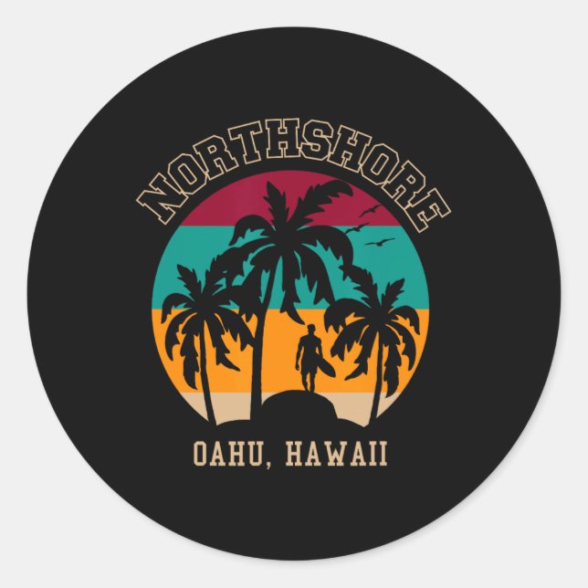 Northshore Oahu Hawaii1 Runder Aufkleber (Vorderseite)