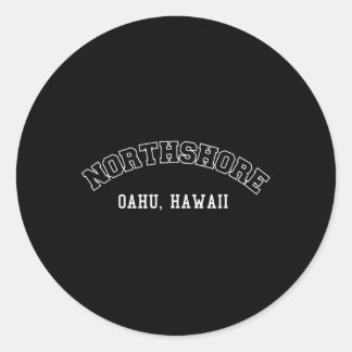 Northshore Oahu Hawaii Runder Aufkleber