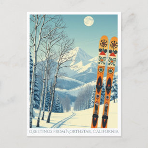 Northstar California Skiurlaub Postcard Postkarte