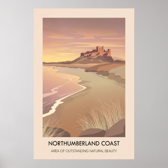 Northumberland Coast AONB Reiseplakat Poster (Vorne)