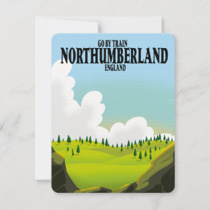 Northumberland England Reiseplakat