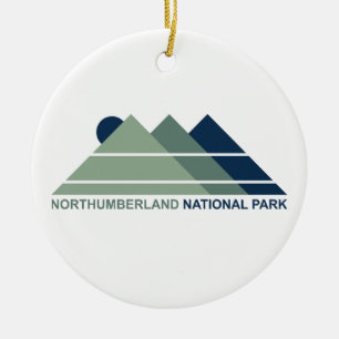 Northumberland National Park Mountain Sun Keramik Ornament