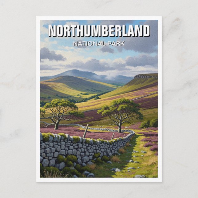 Northumberland Nationalpark England Postkarte (Vorderseite)