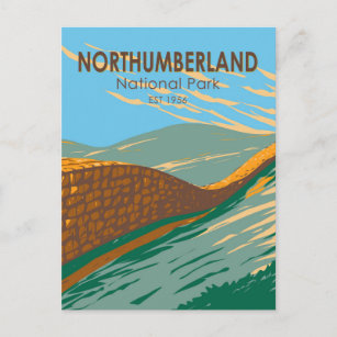 Northumberland Nationalpark Hadrians Wall England Postkarte