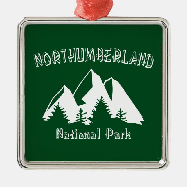 Northumberland Nationalpark Ornament Aus Metall (Vorne)