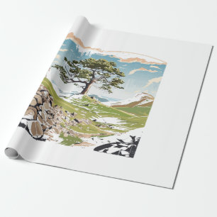 Northumberland Nationalpark Sycamore Gap Tree Geschenkpapier