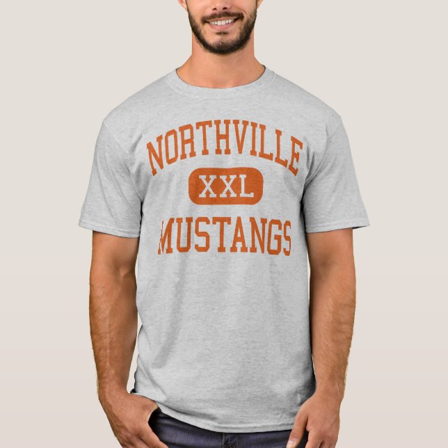 Northville - Mustangs - hoch - Northville Michigan T-Shirt (Vorderseite)