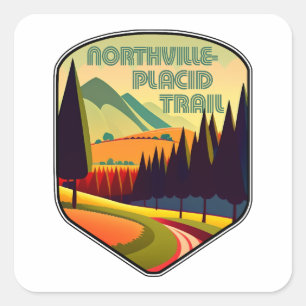 Northville-Plación Trail Colors Quadratischer Aufkleber