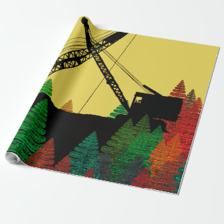 Northwest Crawler Crane in Track Fantasy Art Geschenkpapier