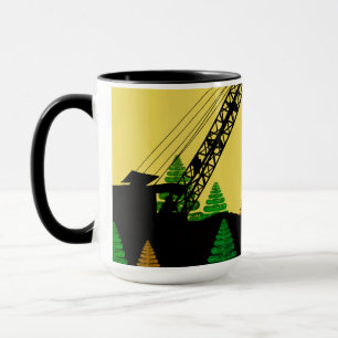 Northwest Crawler Crane in Track Fantasy Art Tasse