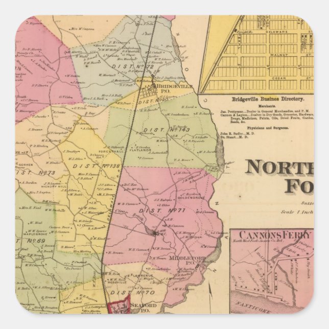 Northwest Fork Quadratischer Aufkleber (Vorderseite)