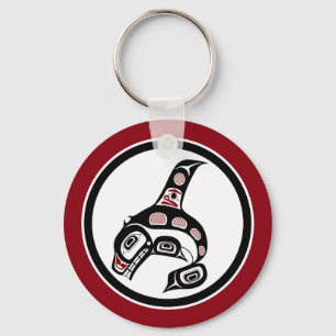 Northwest Pacific coast Haida art Killer whale Schlüsselanhänger