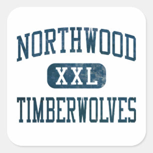 Northwood Timberwolves Athletics Quadratischer Aufkleber