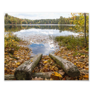 Northwoods Canoe Launch am See in Wisconsin Fotodruck