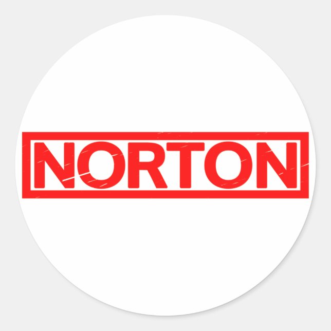 Norton Briefmarke Runder Aufkleber (Vorderseite)