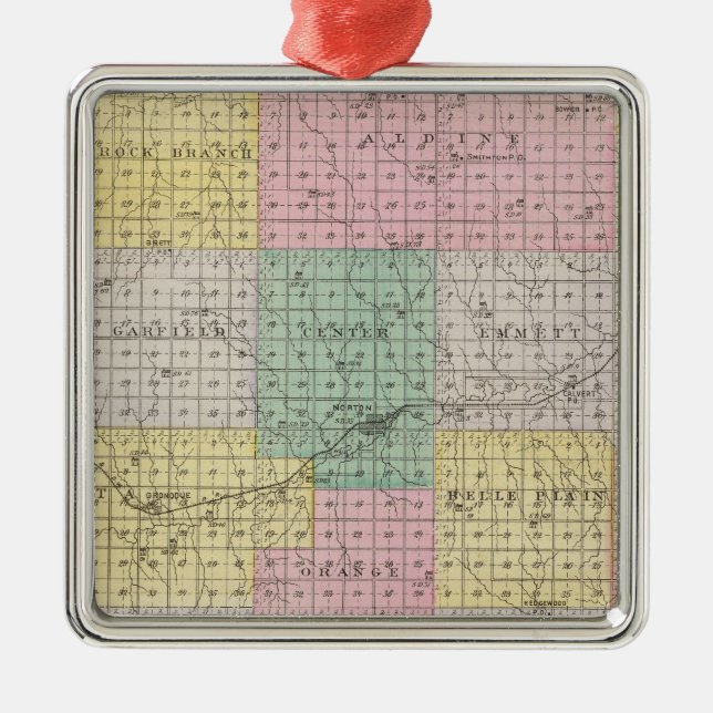 Norton County, Kansas Ornament Aus Metall (Vorne)