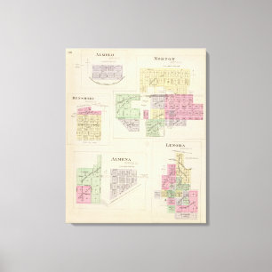 Norton, Lenora, Almena, Densmore, Almelo, Kansas Leinwanddruck