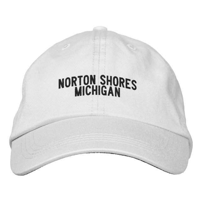 Norton Shores Michigan Hat Bestickte Baseballkappe (Vorderseite)