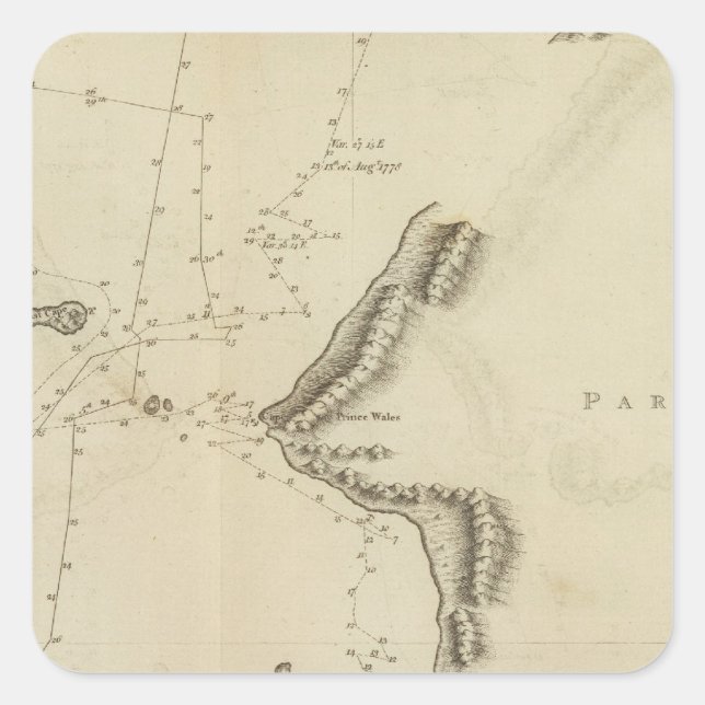 Norton Sound, Bherings Strait, Alaska Quadratischer Aufkleber (Vorderseite)