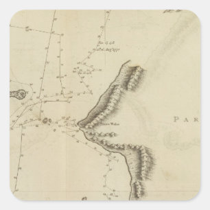 Norton Sound, Bherings Strait, Alaska Quadratischer Aufkleber