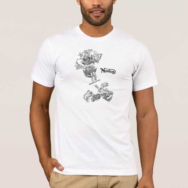 Norton Zwilling 1949 explodiert T-Shirt (Vorderseite)