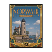 Norwalk Connecticut Vintage Art Deco Golden Age