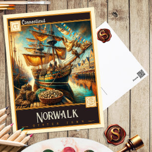 Norwalk, Connecticut Vintage Postkarte